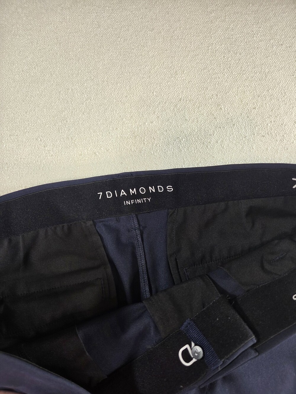 7 Diamonds Infinity Pant Mens 34x32 Navy Tech Chino Golf - Picture 5 of 7
